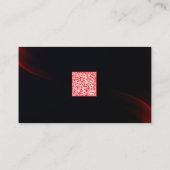 Sleek Dark Professional QR Code Networking Card Visitenkarte (Rückseite)