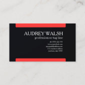 Sleek Dark Professional QR Code Networking Card Visitenkarte (Vorderseite)