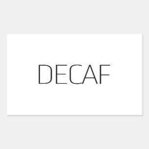Sleek Decaf-Kaffee Rechteckiger Aufkleber