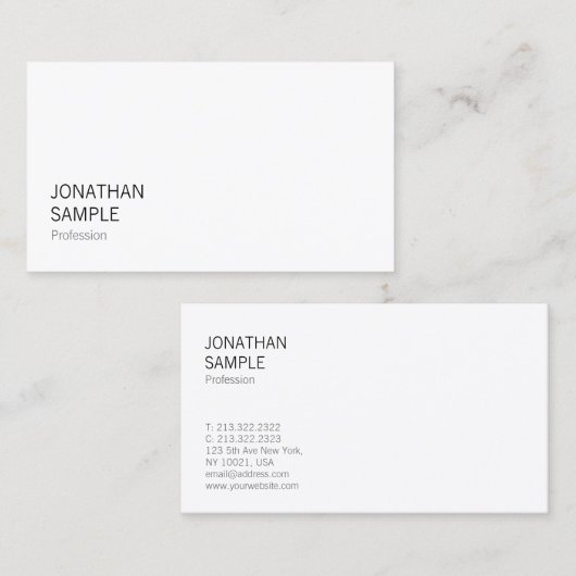 Sleek Design Modernes Trendsetter Cool Beruflich S Visitenkarte (Vorne/Hinten)