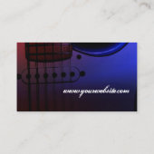 Sleek Electric Guitar Musician Visitenkarte (Rückseite)