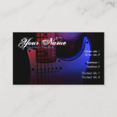 Sleek Electric Guitar Musician Visitenkarte (Vorderseite)