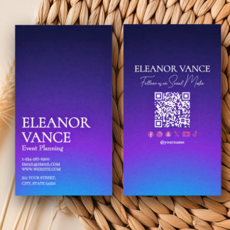 Sleek Elegant Chic Simple Modern Unique Bold Color Visitenkarte