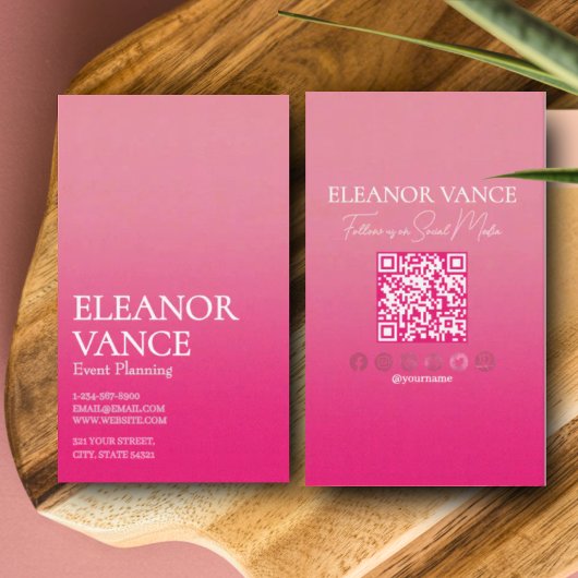 Sleek Elegant Chic Simple Modern Unique Bold Color Visitenkarte