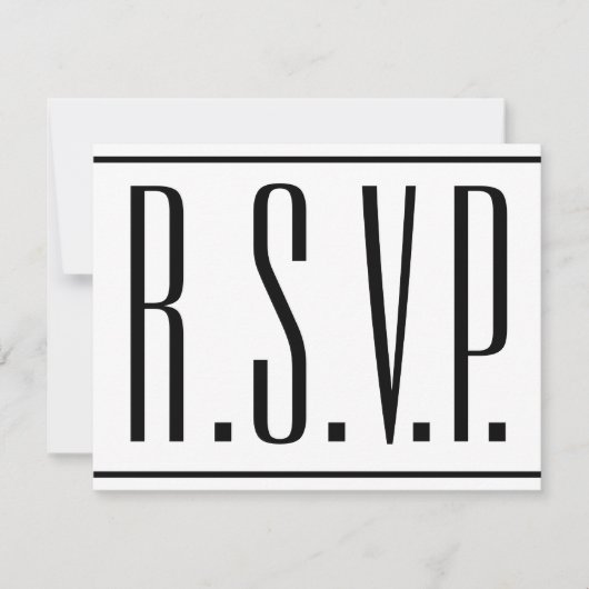 Sleek, Elegant, Veranstaltung "R.S.V.P." Karte (Vorderseite)