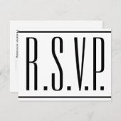 Sleek, Elegant, Veranstaltung "R.S.V.P." Karte (Vorne/Hinten)