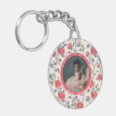 Sleek Family keepsake Custom rose flower Schlüsselanhänger (Vorderseite links)