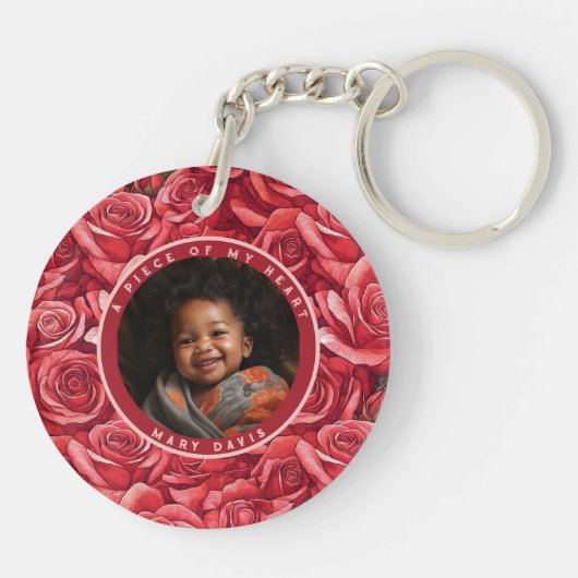 Sleek Fathers Day Ideas Rose Schlüsselanhänger (Rückseite)