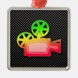 Sleek-Filmkamera Silbernes Ornament