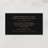 Sleek Financial Business Card Visitenkarte (Rückseite)