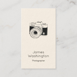 Sleek Flat Style Fotoshop Business Card Visitenkarte