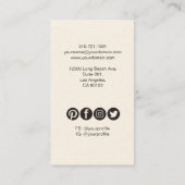 Sleek Flat Style Fotoshop Business Card Visitenkarte (Rückseite)