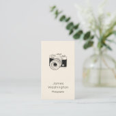 Sleek Flat Style Fotoshop Business Card Visitenkarte (Stehend Vorderseite)
