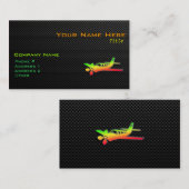 Sleek Flugzeug Visitenkarte (Vorne/Hinten)