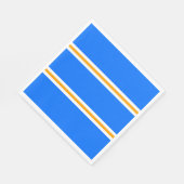 Sleek Fun Bright Blue Yellow White Racing Streifen Serviette (Ecke)