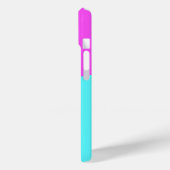 Sleek Futuristic Dog Silhouette — Neon Blue & Pink Case-Mate iPhone Hülle (Rückseite / Links)