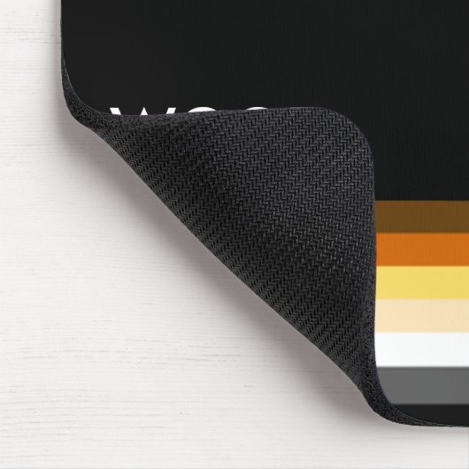 Sleek Gay Bears Pride Flag Mousepad (Ecke)