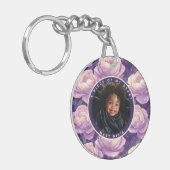 Sleek Gifts For Couples Rose Floral Schlüsselanhänger (Vorderseite links)