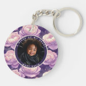 Sleek Gifts For Couples Rose Floral Schlüsselanhänger (Rückseite)