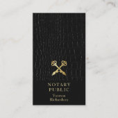 Sleek Glossy Black Crocodile Gold Notary Icon QR Visitenkarte (Vorderseite)