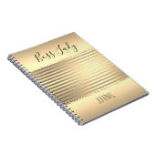 Sleek Gold Boss Lady Notizblock (Rechte Seite)