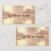 Sleek Gold Bronze Mobile Spray Tan Visitenkarte (Vorne/Hinten)