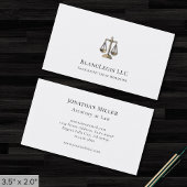 Sleek Gold Justice Scale Legal Business Card Visitenkarte