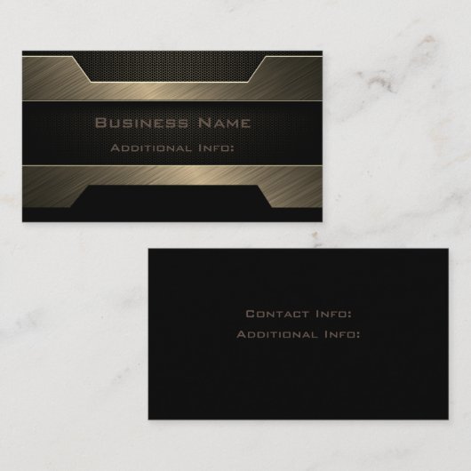 Sleek Gold Metal Business Card Visitenkarte (Vorne/Hinten)