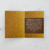 Sleek Gold Parents Foto 50 Jahre Karte (Innenseite)