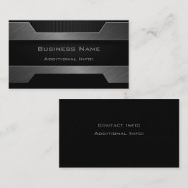 Sleek Gray Metal Business Card Visitenkarte