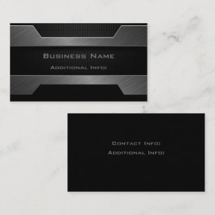 Sleek Gray Metal Business Card Visitenkarte