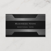 Sleek Gray Metal Business Card Visitenkarte (Vorderseite)