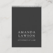 Sleek Gray (Termin) / Silberner Glitzer Terminkarte (Vorderseite)