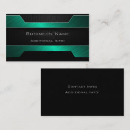 Sleek Green Metal Business Card Visitenkarte