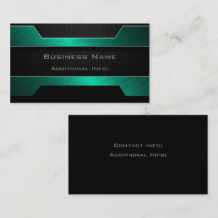 Sleek Green Metal Business Card Visitenkarte
