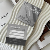 Sleek Grey Salon Essential Discount Coupon—Beauty Empfehlungskarte