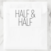 Sleek Half & Half Rechteckiger Aufkleber (Tasche)