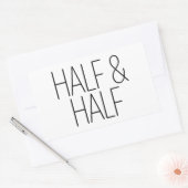 Sleek Half & Half Rechteckiger Aufkleber (Umschlag)