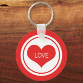 Sleek Heart Keychain, Red Schlüsselanhänger (Vorderseite)
