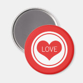 Sleek Heart Magnet, Red Magnet (Vorderseite/Rückseite)
