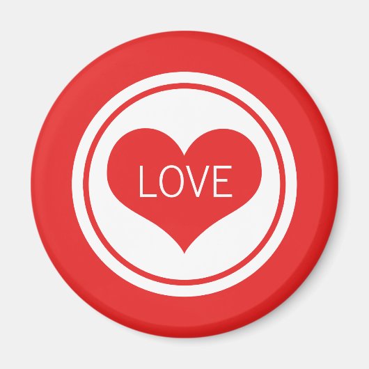 Sleek Heart Magnet, Red Magnet (Vorne)