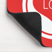 Sleek Heart Mousepad, rot Mousepad (Ecke)