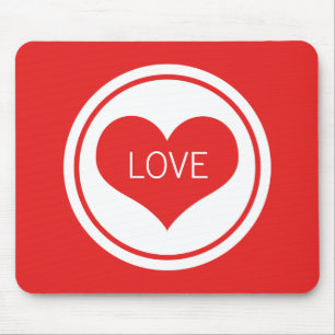 Sleek Heart Mousepad, rot Mousepad