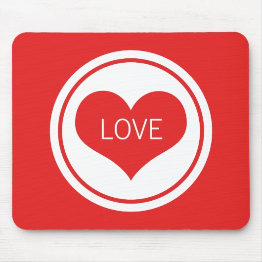 Sleek Heart Mousepad, rot Mousepad (Vorne)
