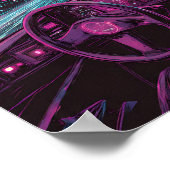 Sleek High-Tech Art: Digital Horizon Command Deck Poster (Ecke)