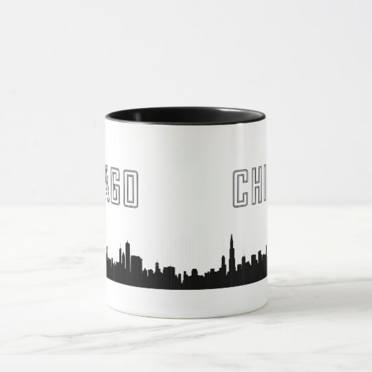 Sleek Iconic Chicago Skyline Tasse (Zentrum)