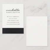 Sleek Imitats Leather Trim Visitenkarte (Vorne/Hinten)