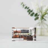Sleek Kitchen Custom Zuhause Construction Remodel Visitenkarte (Stehend Vorderseite)