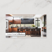 Sleek Kitchen Custom Zuhause Construction Remodel Visitenkarte (Vorderseite)