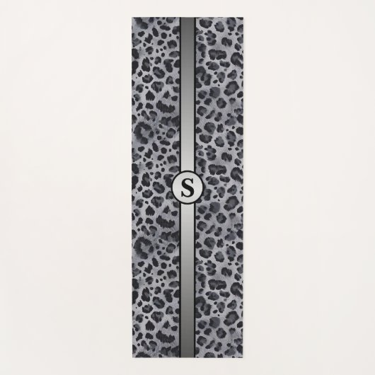 Sleek Leopard Print Yogamatte (Vorderseite)